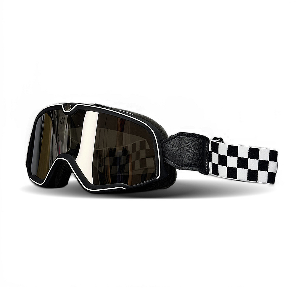 Aero Cycling Helmet - Kask motocyklowy retro Gogle pilotki Okulary