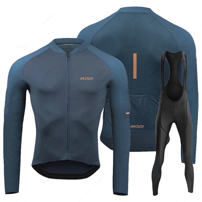 Cycling Gear Leaderboard - Rvouei Oddychająca koszulka kolarska z długim