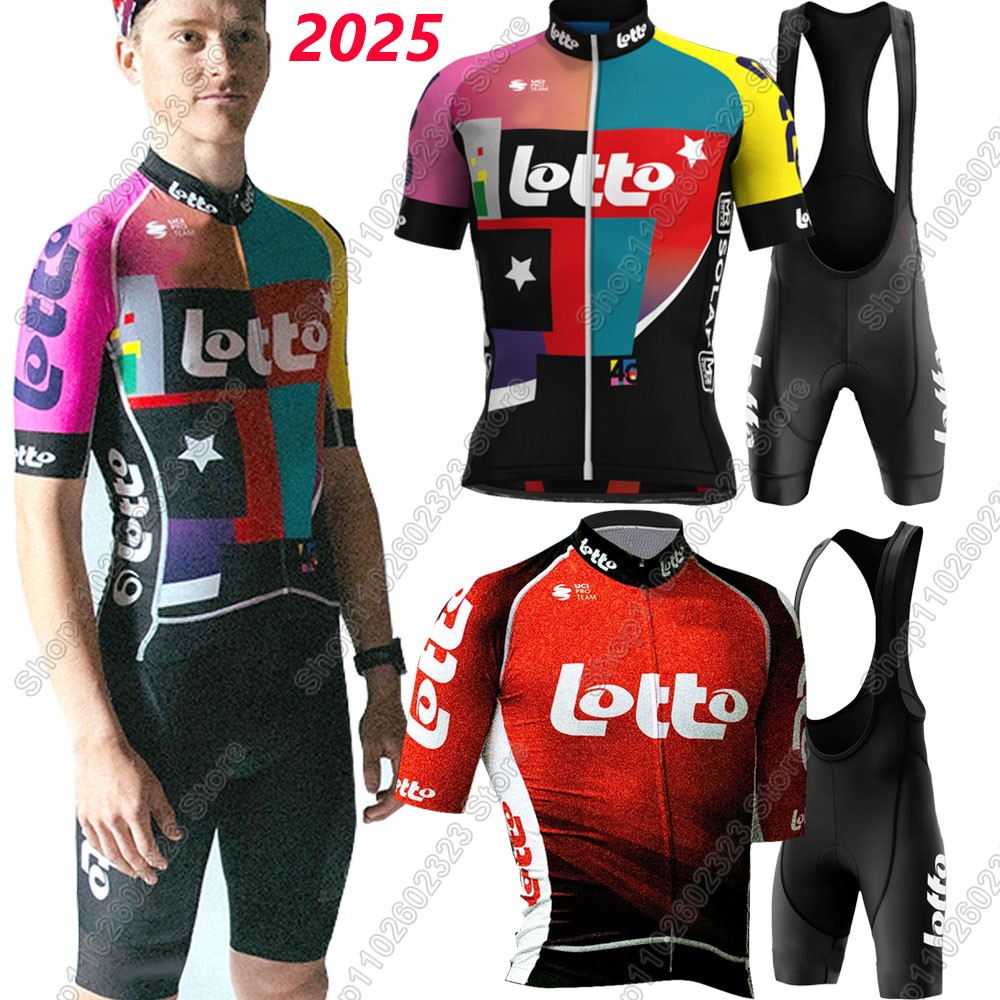 Cycling Gear Brands - Zestaw kolarski Lotto Team 2025 Koszulka