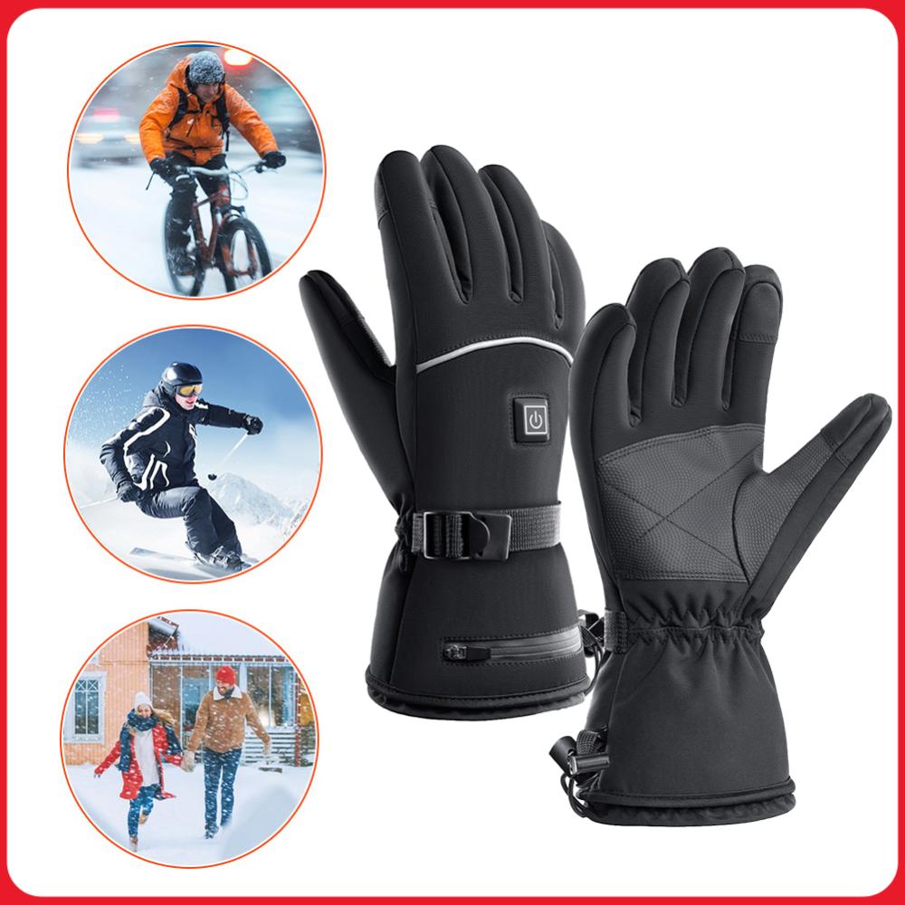 Cycling Gear Temperature - Rękawice dotykowe z podgrzewaniem, odporne na