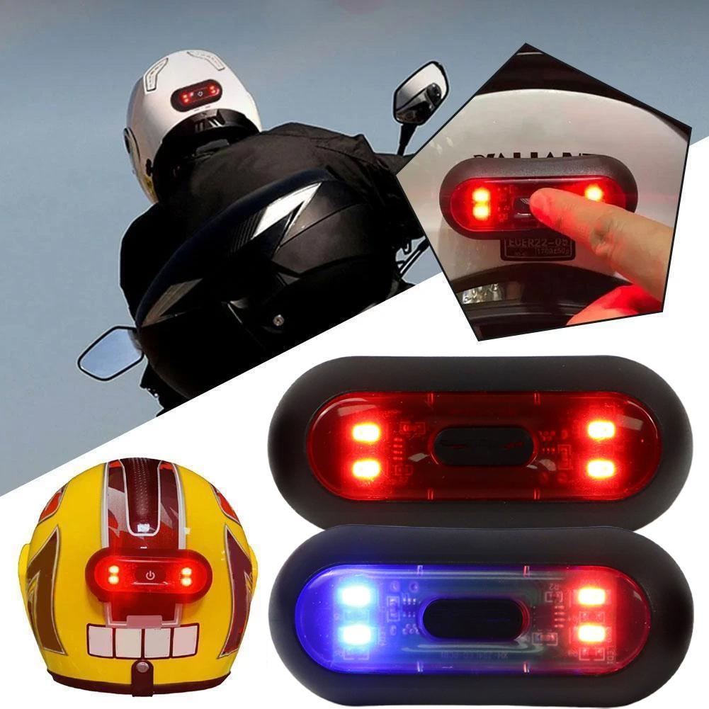 Cycling Gear And Accessories - Ulepszony 4-diodowy LED-owy reflektor do kasku
